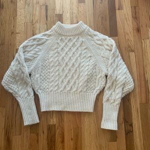 Off white cable knit sweater H&M